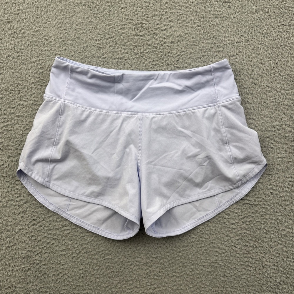 Lululemon Speed Up Shorts Mid Rise 4" Pastel Blue Athletic Athleisure Women's 4